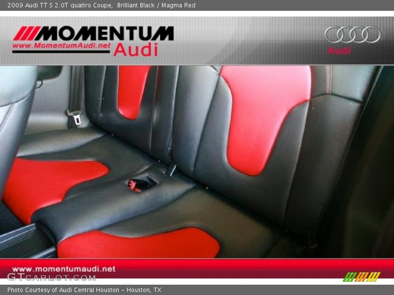 Brilliant Black / Magma Red 2009 Audi TT S 2.0T quattro Coupe