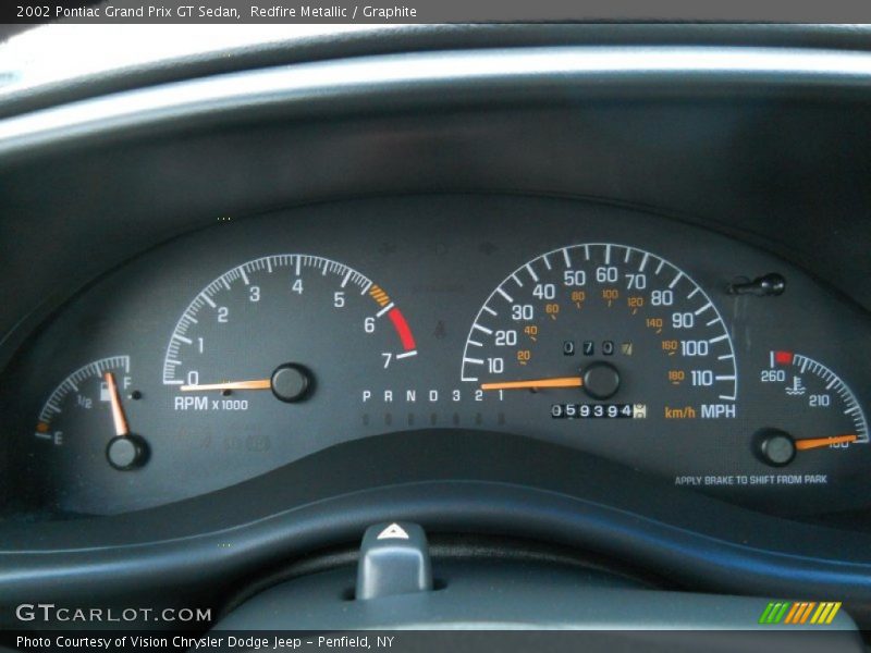 Redfire Metallic / Graphite 2002 Pontiac Grand Prix GT Sedan