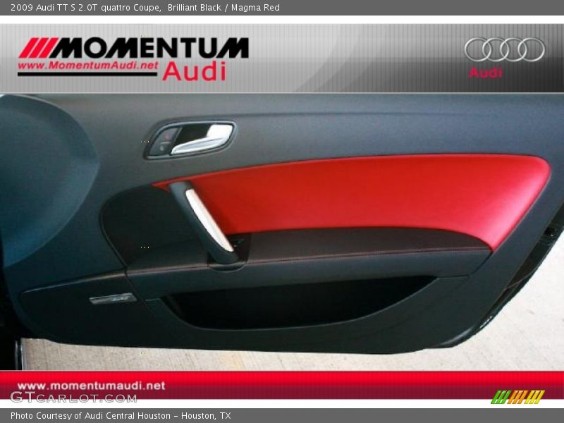 Brilliant Black / Magma Red 2009 Audi TT S 2.0T quattro Coupe