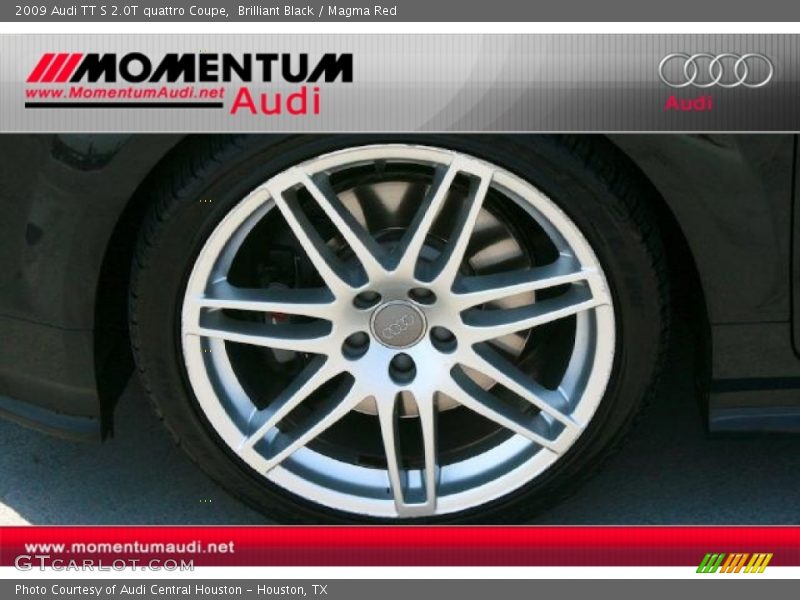 Brilliant Black / Magma Red 2009 Audi TT S 2.0T quattro Coupe