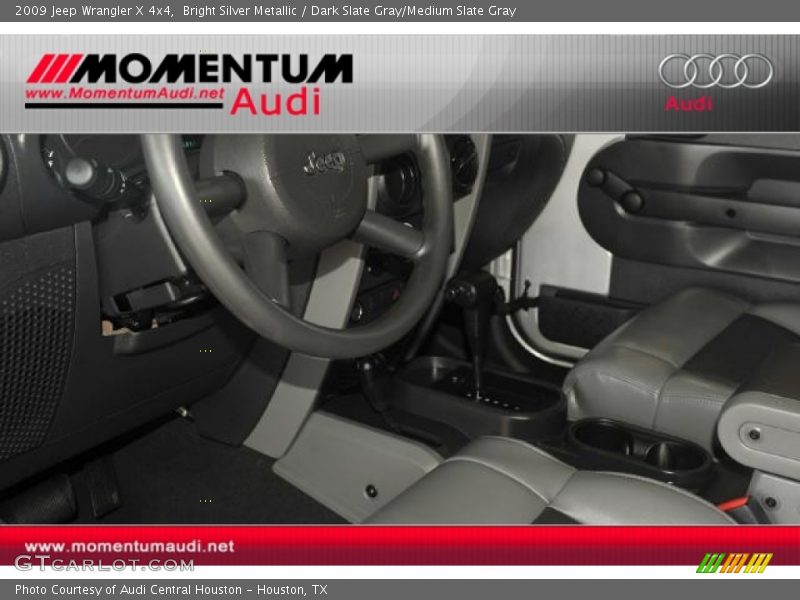 Bright Silver Metallic / Dark Slate Gray/Medium Slate Gray 2009 Jeep Wrangler X 4x4