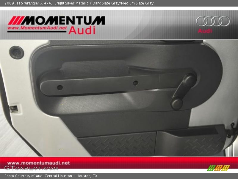 Bright Silver Metallic / Dark Slate Gray/Medium Slate Gray 2009 Jeep Wrangler X 4x4