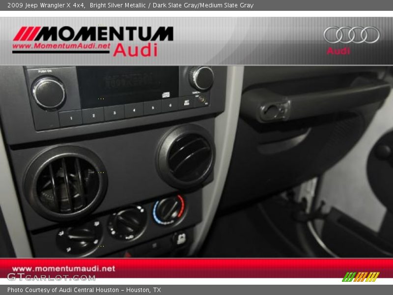 Bright Silver Metallic / Dark Slate Gray/Medium Slate Gray 2009 Jeep Wrangler X 4x4