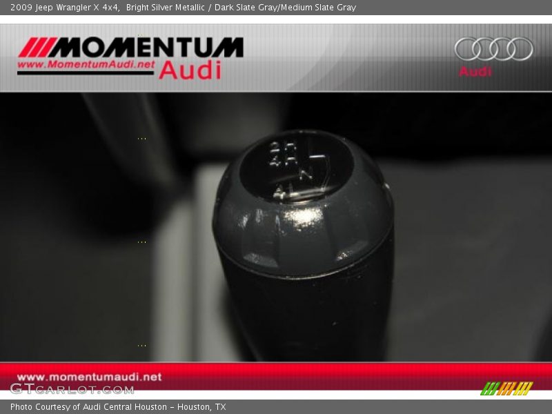 Bright Silver Metallic / Dark Slate Gray/Medium Slate Gray 2009 Jeep Wrangler X 4x4