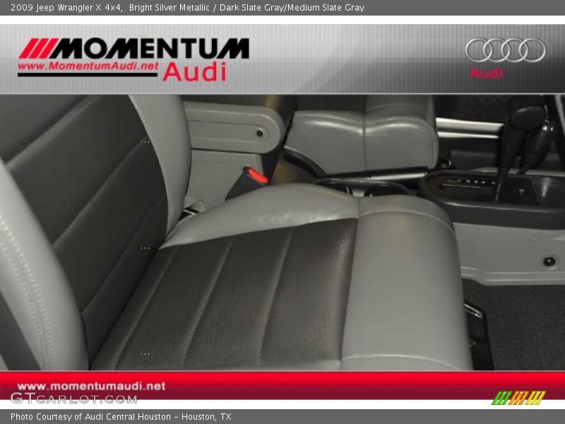 Bright Silver Metallic / Dark Slate Gray/Medium Slate Gray 2009 Jeep Wrangler X 4x4