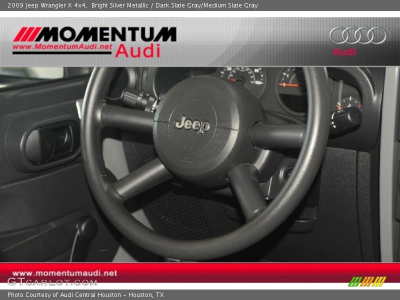 Bright Silver Metallic / Dark Slate Gray/Medium Slate Gray 2009 Jeep Wrangler X 4x4