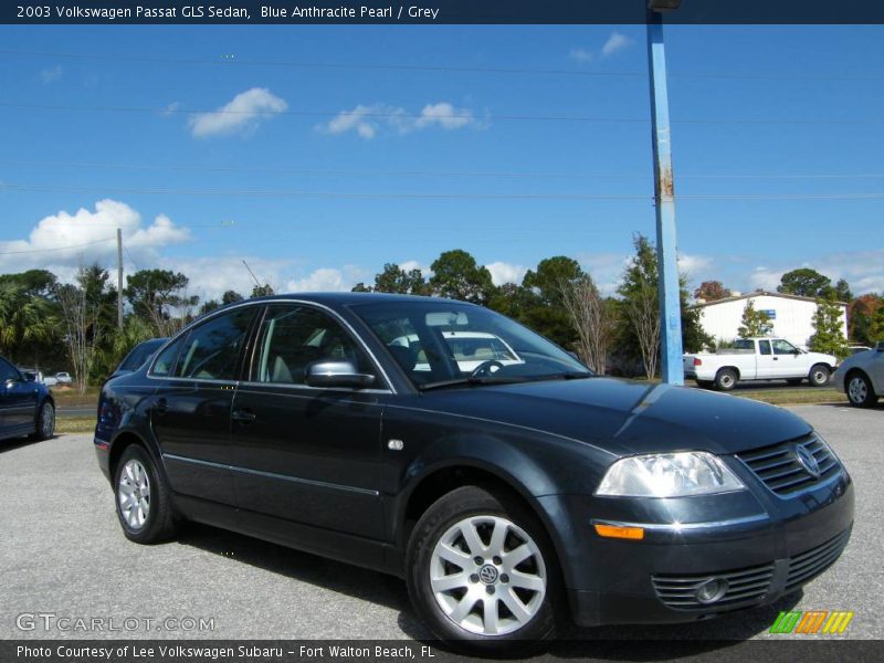 Blue Anthracite Pearl / Grey 2003 Volkswagen Passat GLS Sedan