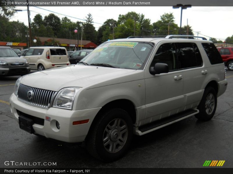 Oxford White / Medium Dark Parchment 2004 Mercury Mountaineer V8 Premier AWD
