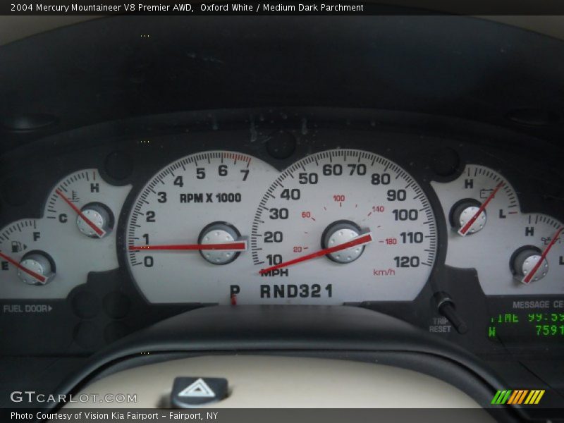  2004 Mountaineer V8 Premier AWD V8 Premier AWD Gauges