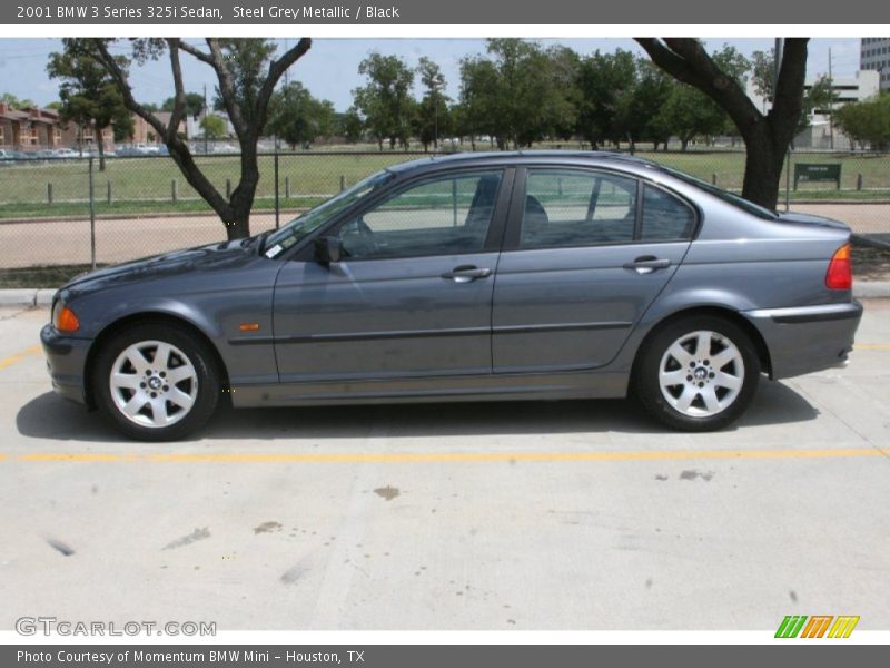 Steel Grey Metallic / Black 2001 BMW 3 Series 325i Sedan