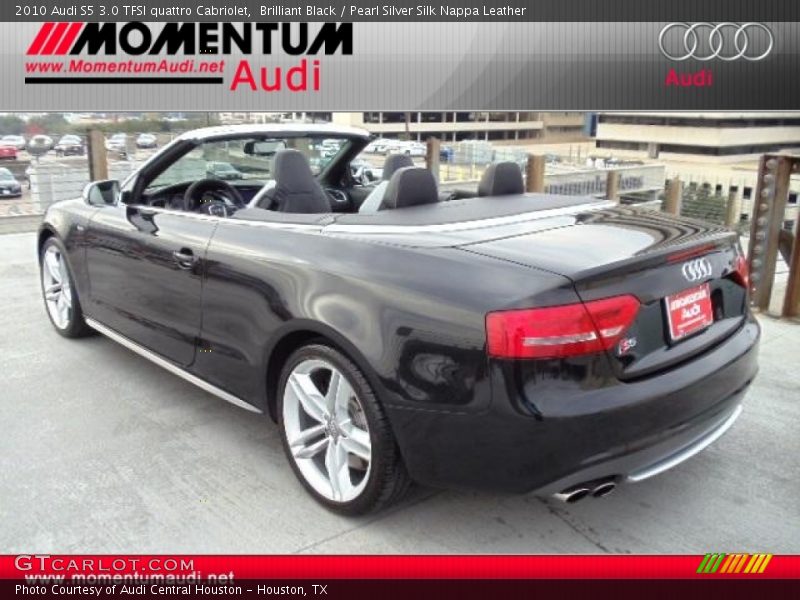 Brilliant Black / Pearl Silver Silk Nappa Leather 2010 Audi S5 3.0 TFSI quattro Cabriolet