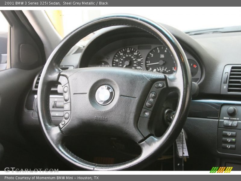 Steel Grey Metallic / Black 2001 BMW 3 Series 325i Sedan