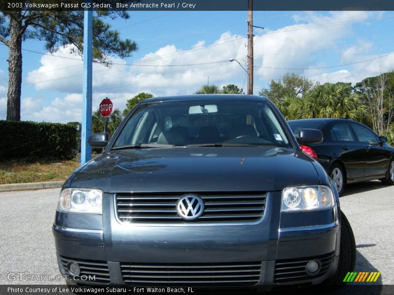 Blue Anthracite Pearl / Grey 2003 Volkswagen Passat GLS Sedan
