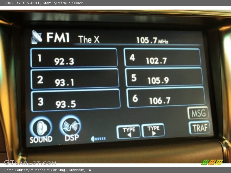 Mercury Metallic / Black 2007 Lexus LS 460 L