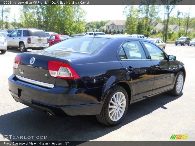Dark Blue Metallic / Camel 2008 Mercury Milan V6 Premier