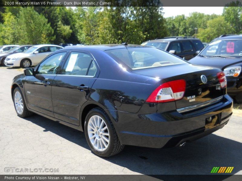 Dark Blue Metallic / Camel 2008 Mercury Milan V6 Premier