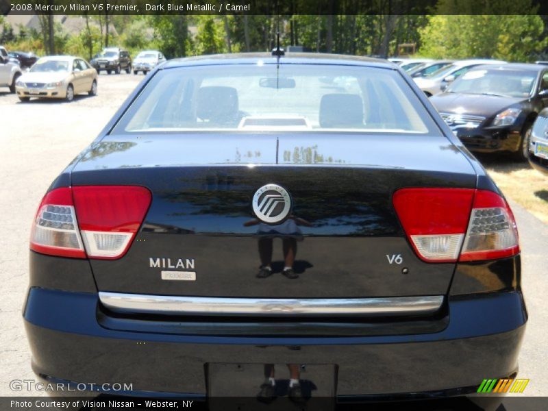 Dark Blue Metallic / Camel 2008 Mercury Milan V6 Premier