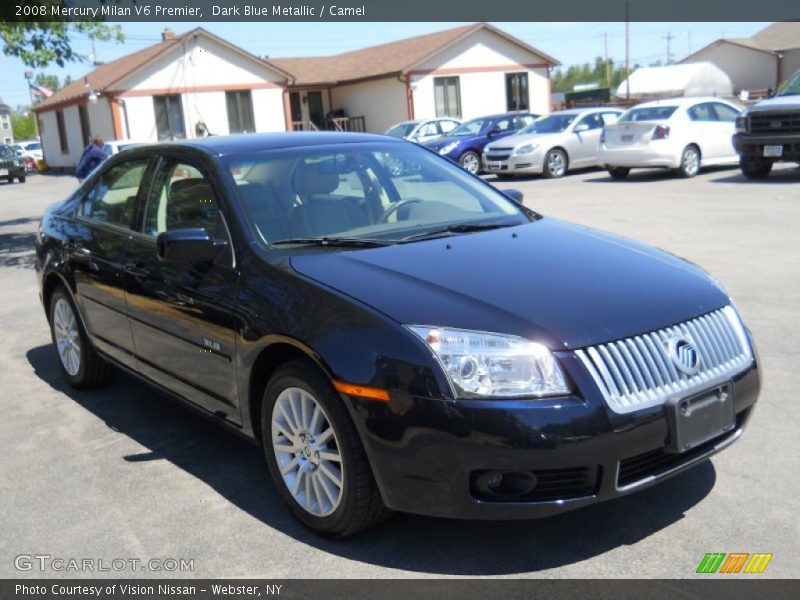 Dark Blue Metallic / Camel 2008 Mercury Milan V6 Premier