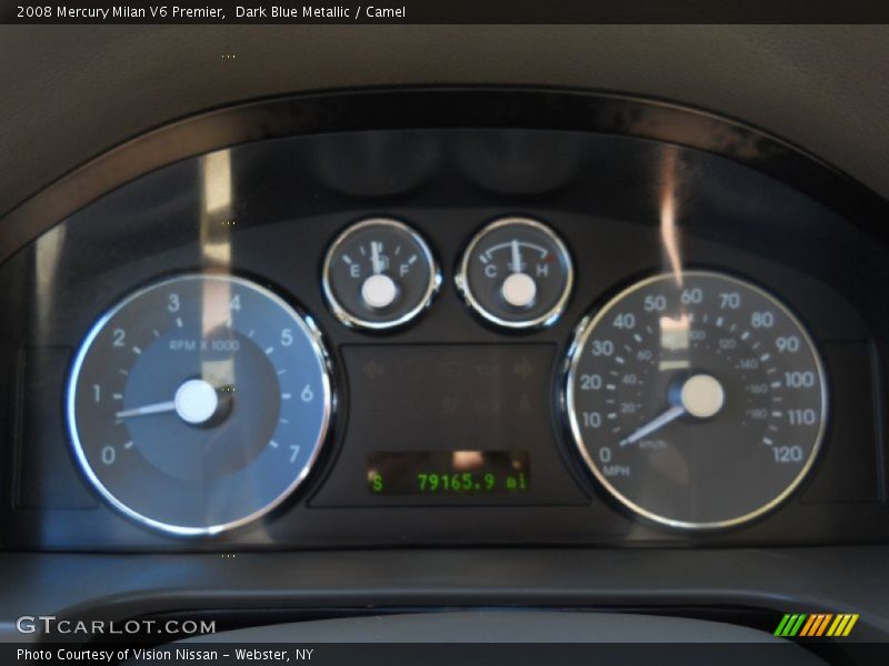 Dark Blue Metallic / Camel 2008 Mercury Milan V6 Premier