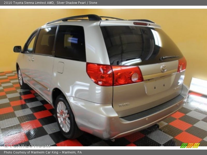 Silver Shadow Pearl / Stone 2010 Toyota Sienna Limited AWD