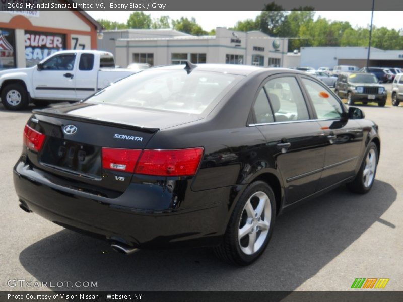 Ebony Black / Gray 2009 Hyundai Sonata Limited V6