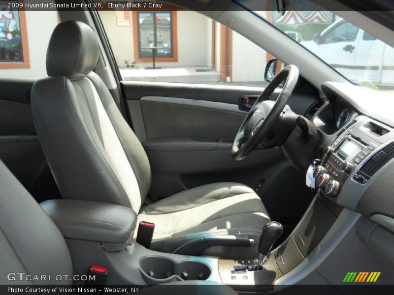 Ebony Black / Gray 2009 Hyundai Sonata Limited V6