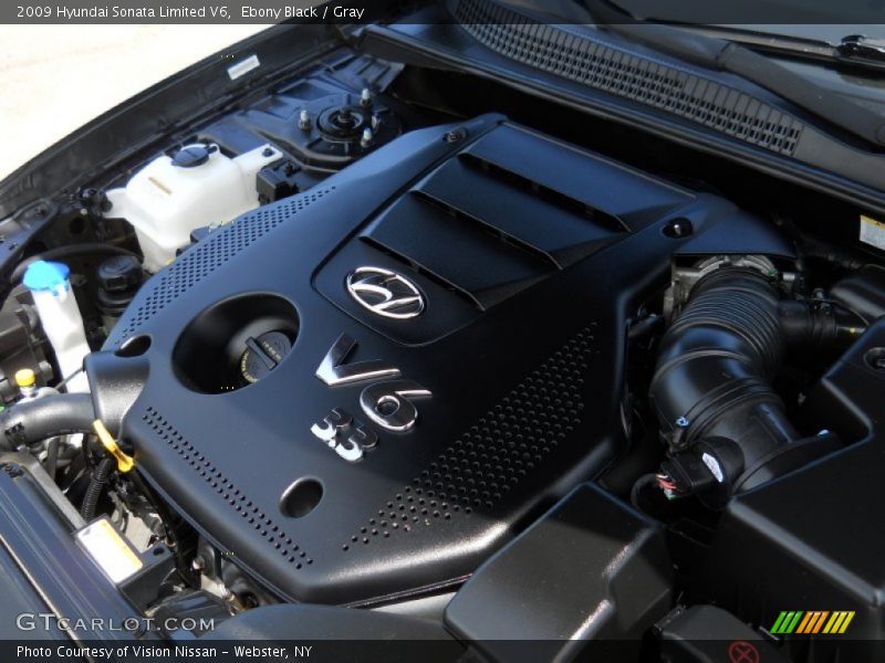 Ebony Black / Gray 2009 Hyundai Sonata Limited V6