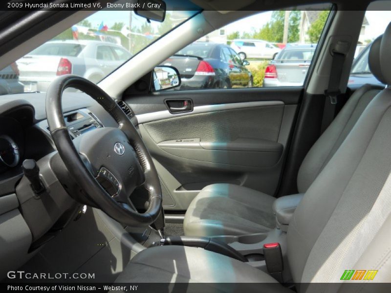 Ebony Black / Gray 2009 Hyundai Sonata Limited V6