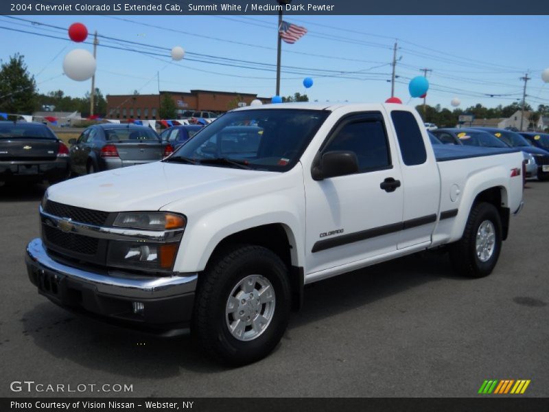 Summit White / Medium Dark Pewter 2004 Chevrolet Colorado LS Extended Cab