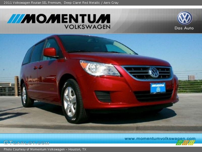 Deep Claret Red Metallic / Aero Gray 2011 Volkswagen Routan SEL Premium