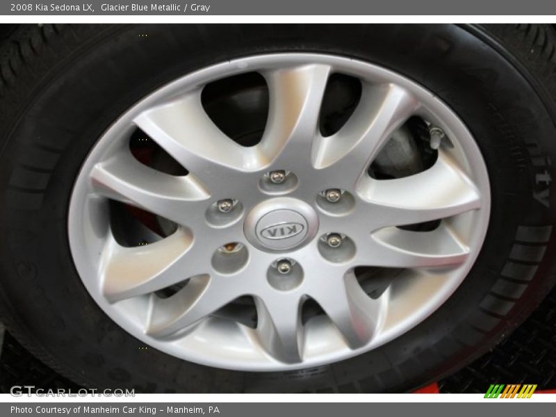 Glacier Blue Metallic / Gray 2008 Kia Sedona LX
