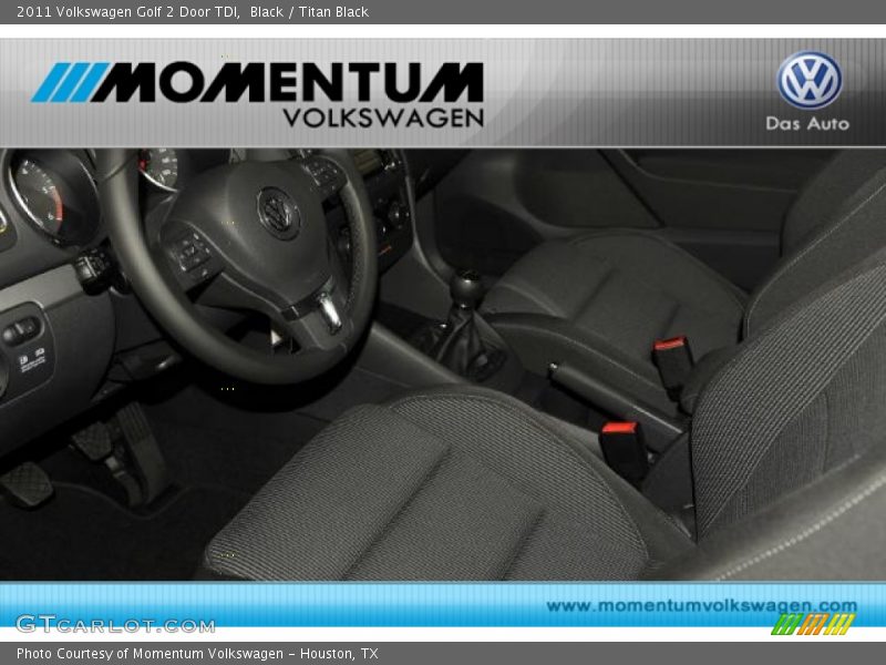Black / Titan Black 2011 Volkswagen Golf 2 Door TDI