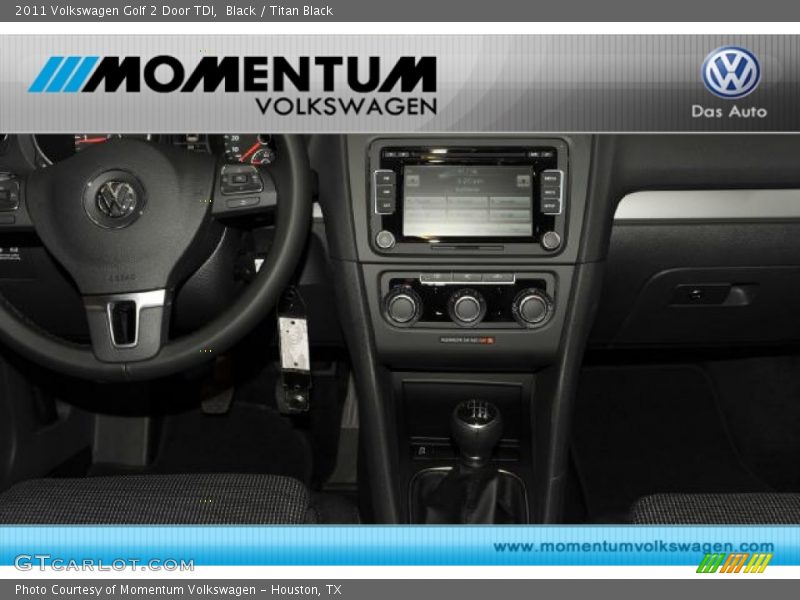Black / Titan Black 2011 Volkswagen Golf 2 Door TDI