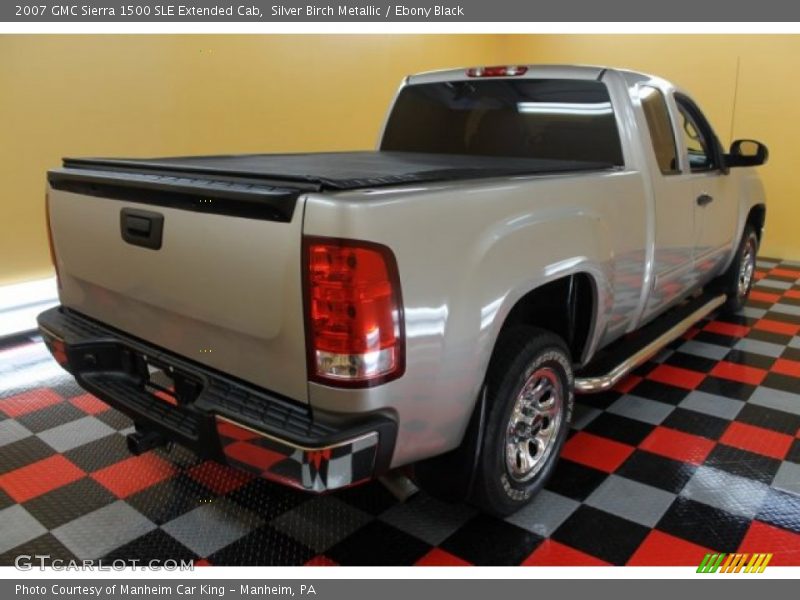 Silver Birch Metallic / Ebony Black 2007 GMC Sierra 1500 SLE Extended Cab