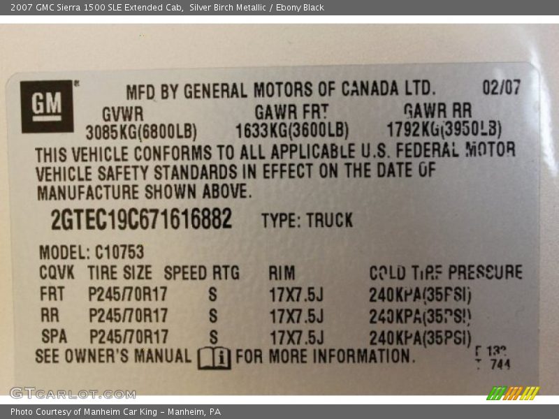 Silver Birch Metallic / Ebony Black 2007 GMC Sierra 1500 SLE Extended Cab