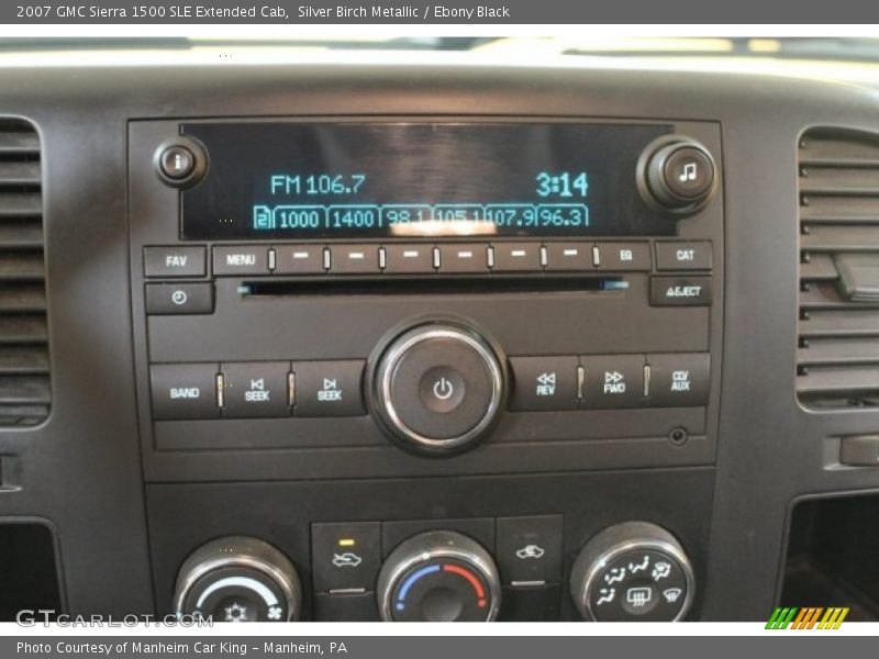 Silver Birch Metallic / Ebony Black 2007 GMC Sierra 1500 SLE Extended Cab