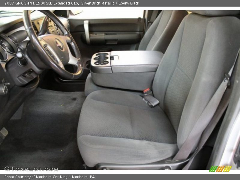 Silver Birch Metallic / Ebony Black 2007 GMC Sierra 1500 SLE Extended Cab
