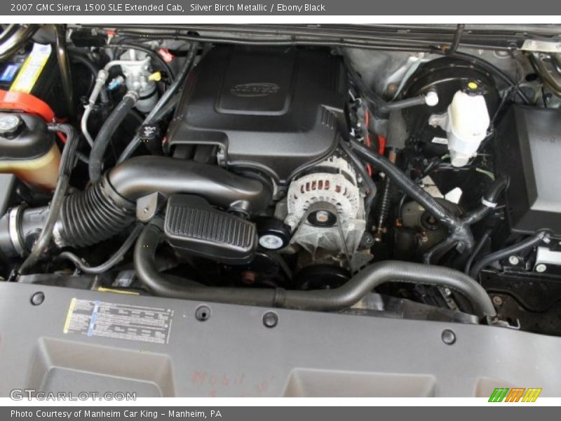 Silver Birch Metallic / Ebony Black 2007 GMC Sierra 1500 SLE Extended Cab