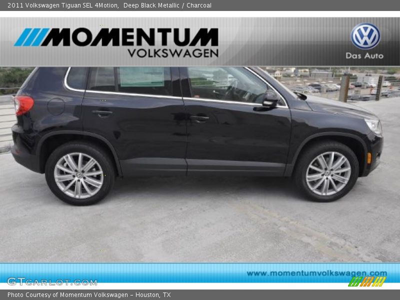 Deep Black Metallic / Charcoal 2011 Volkswagen Tiguan SEL 4Motion