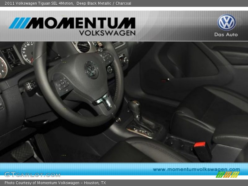 Deep Black Metallic / Charcoal 2011 Volkswagen Tiguan SEL 4Motion