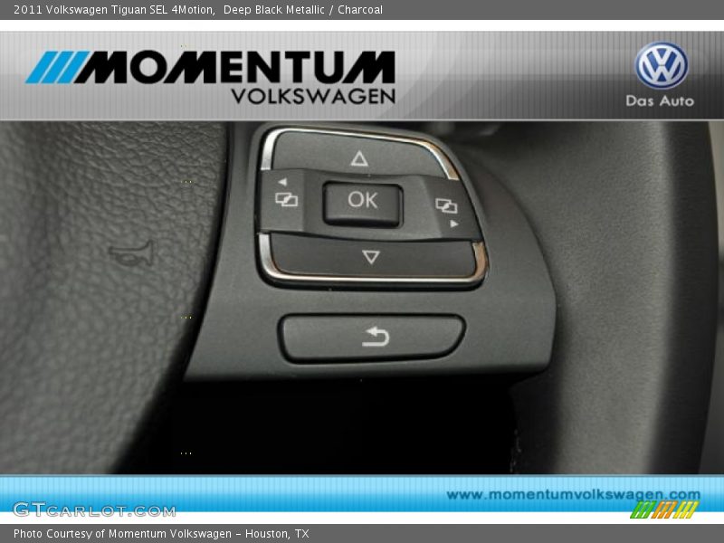 Deep Black Metallic / Charcoal 2011 Volkswagen Tiguan SEL 4Motion
