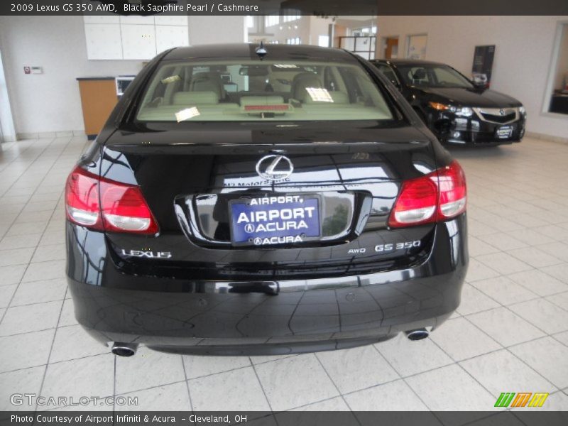 Black Sapphire Pearl / Cashmere 2009 Lexus GS 350 AWD