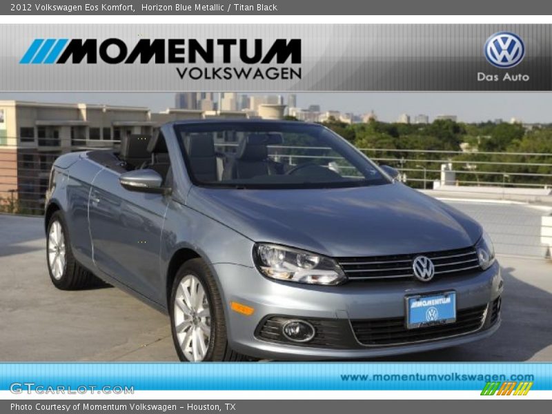 Horizon Blue Metallic / Titan Black 2012 Volkswagen Eos Komfort