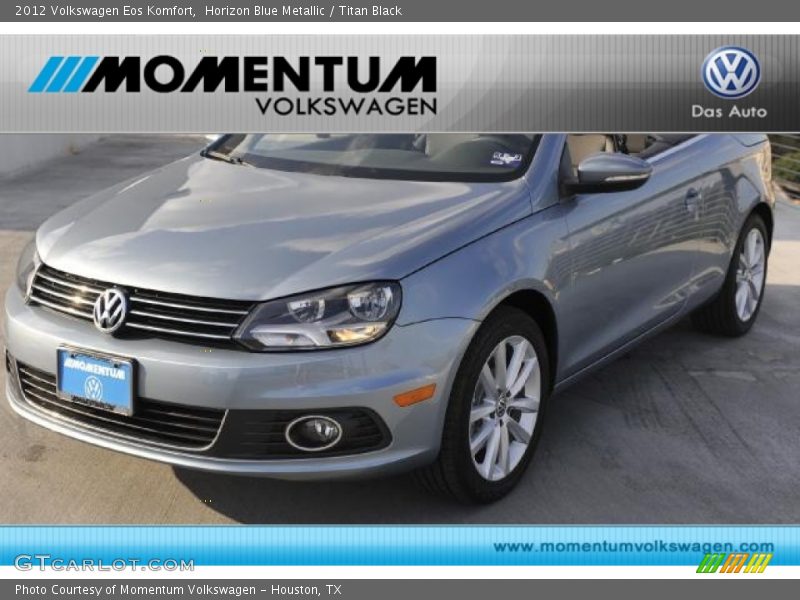 Horizon Blue Metallic / Titan Black 2012 Volkswagen Eos Komfort