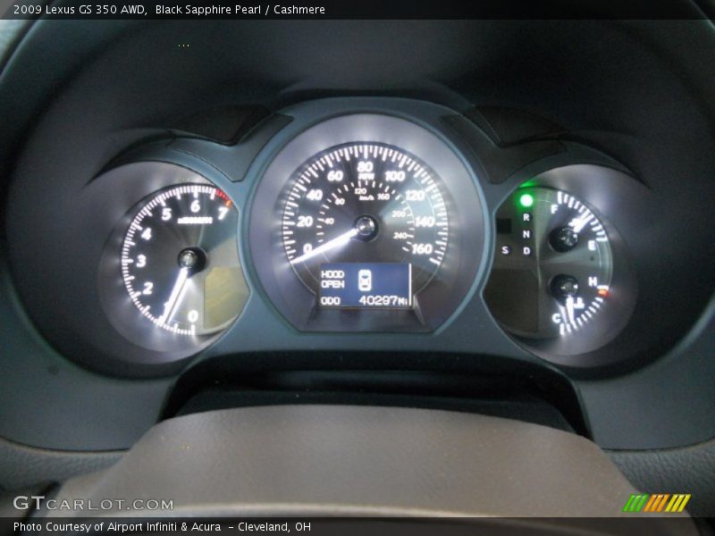 Black Sapphire Pearl / Cashmere 2009 Lexus GS 350 AWD