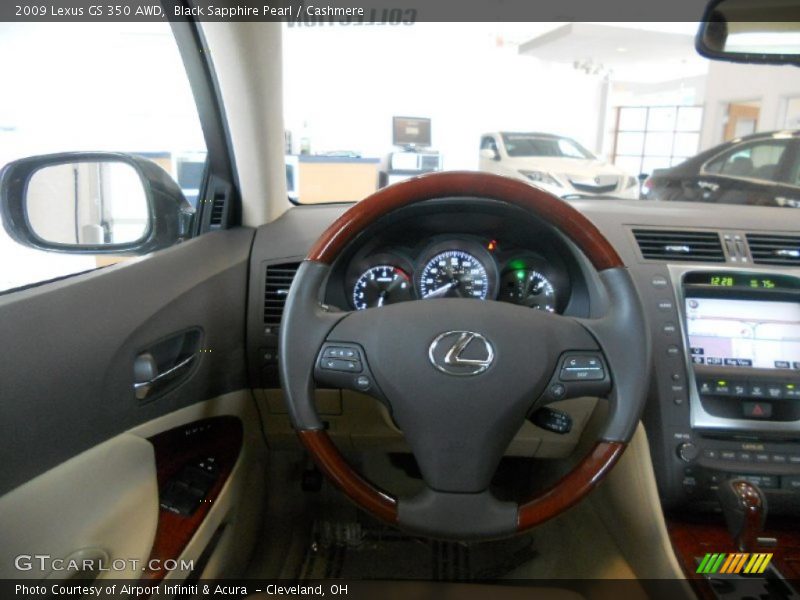 Black Sapphire Pearl / Cashmere 2009 Lexus GS 350 AWD