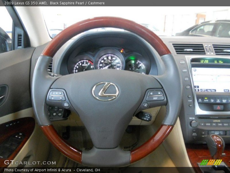 Black Sapphire Pearl / Cashmere 2009 Lexus GS 350 AWD