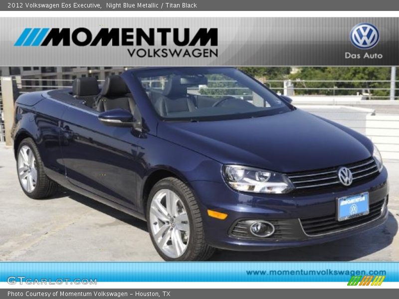 Night Blue Metallic / Titan Black 2012 Volkswagen Eos Executive