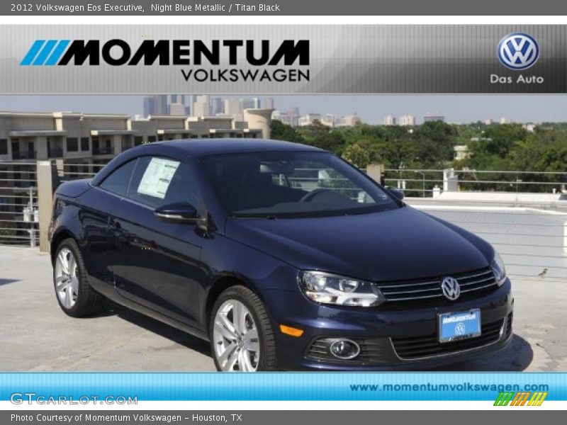 Night Blue Metallic / Titan Black 2012 Volkswagen Eos Executive