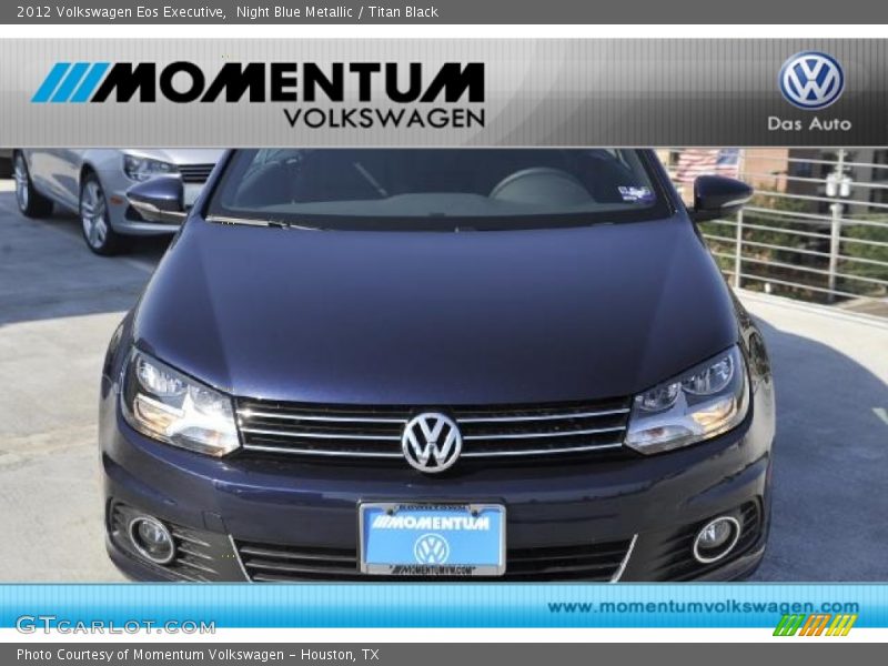 Night Blue Metallic / Titan Black 2012 Volkswagen Eos Executive